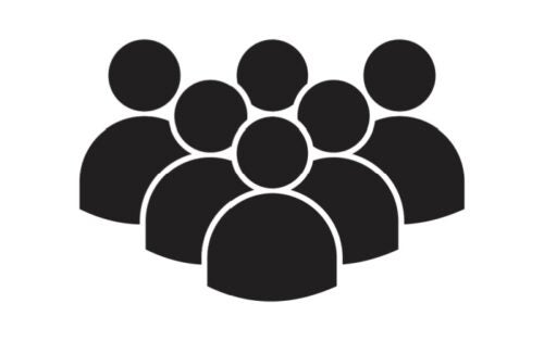 Committee members in black silhouette