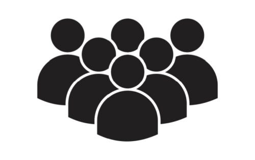 Committee members in black silhouette