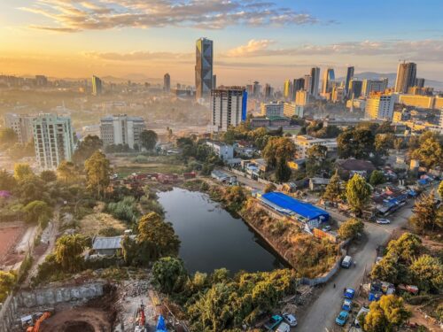 Aerial view of Addis Abeba City