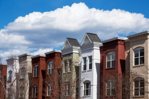 Row of townhomes.