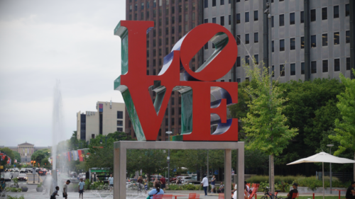 LOVE art installation in Philadelphia, Pennsylvania