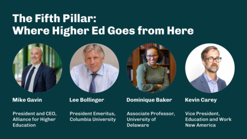 Photos of the four event speakers