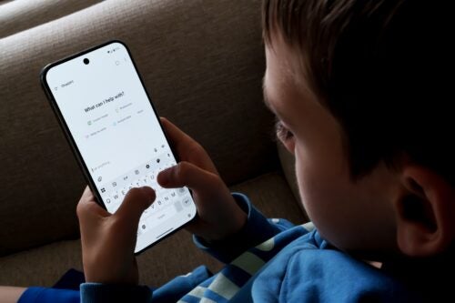 Child Using Chatbot