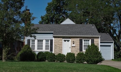 A small suburban home