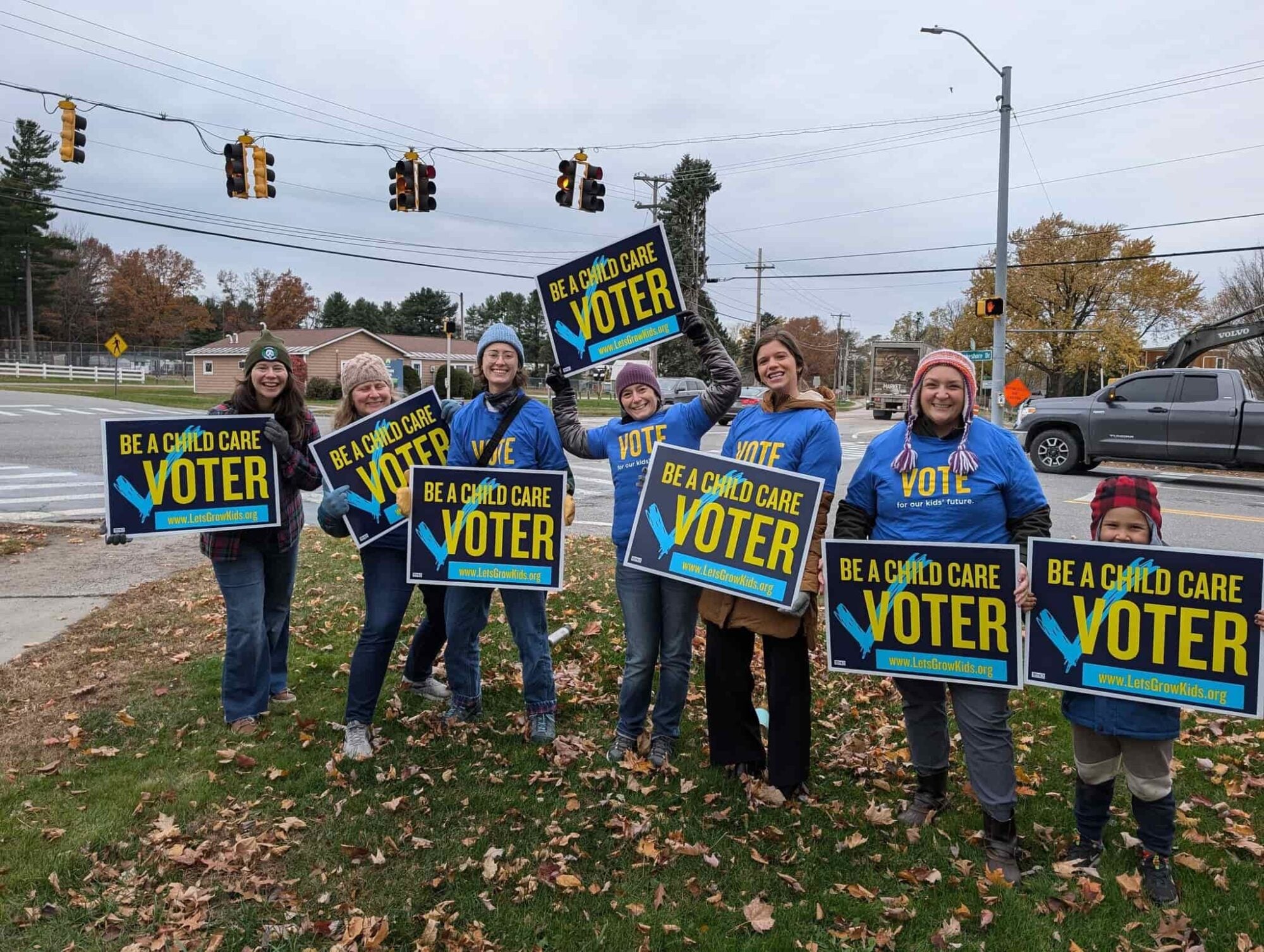 Group of people holding 