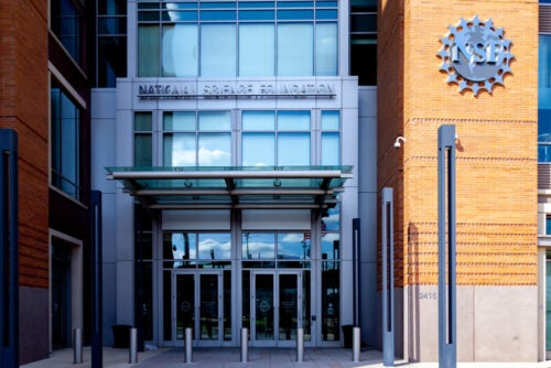 An image of the outside of the National Science Foundation building.